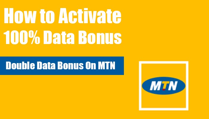 activate 100% data bonus on MTN, Double data bonus