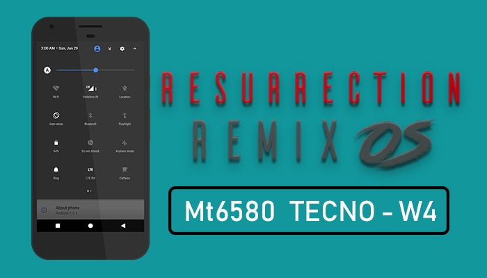 Resurrection Remix OS Custom rom for tecno w4
