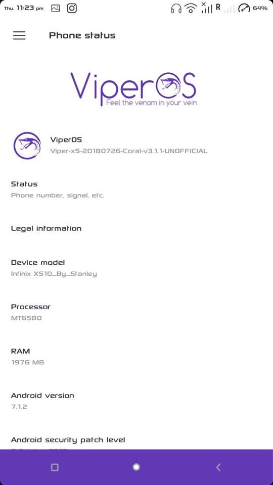 [MT6580] Viper Os Custom ROM for Infinix hot 2 X510