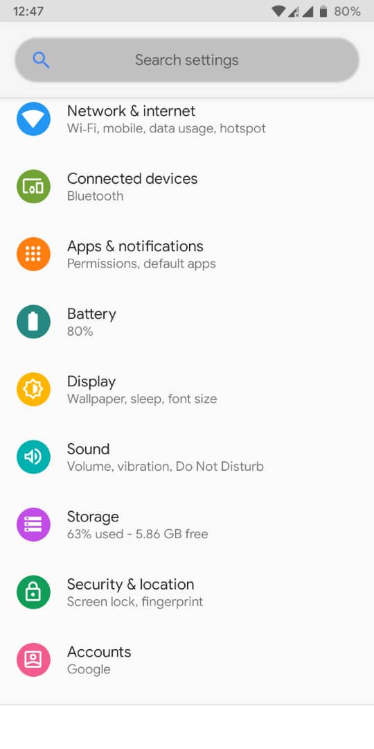 Descendant Android 9.0 Pie Custom Rom For Tecno Spark 2 (KA7) 1GB & 2GB