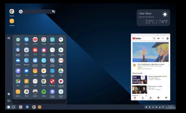 Android Q desktop mode image1