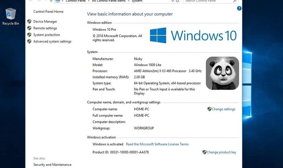 Windows 10 Pro Lite RS5