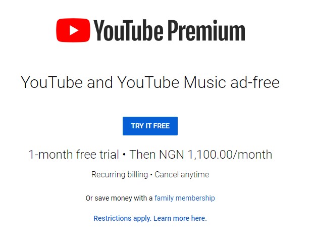 YouTube Music and ad-free YouTube Premium