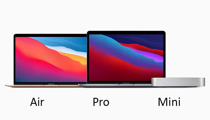 MacBook Air, MacBook Pro And Mac Mini
