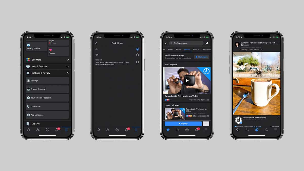 How to activate Facebook App dark mode on Android and iOS