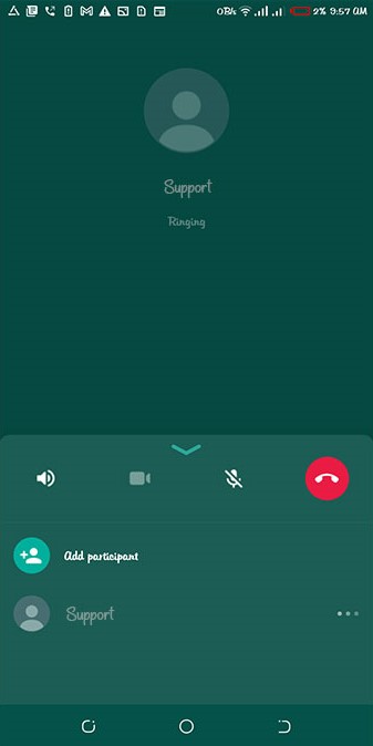 Add participant button in WhatsApp calling
