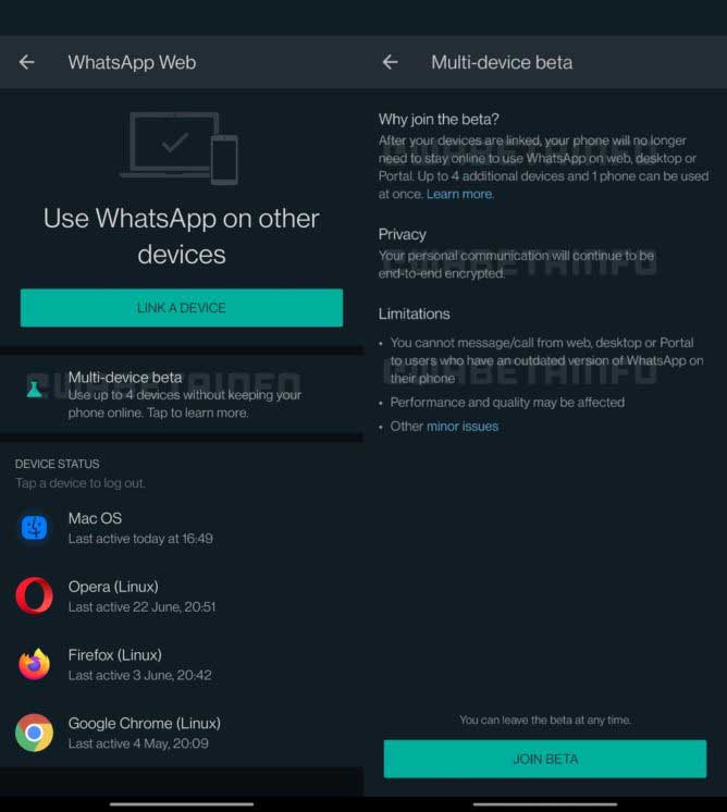 WhatsApp Multi-device Feature